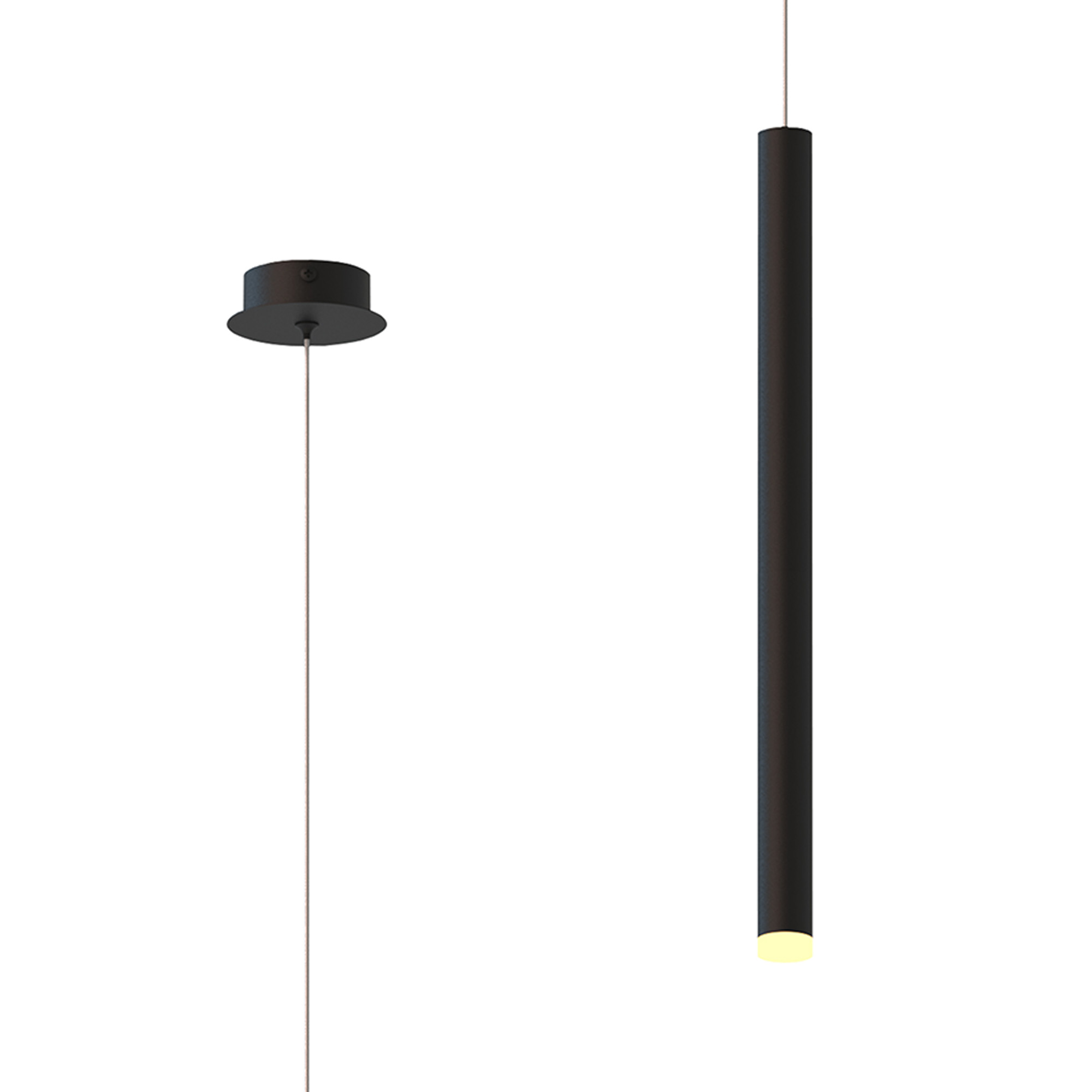 M8079  Cala 1 Light 2.55m Pendant 6W LED Sand Black